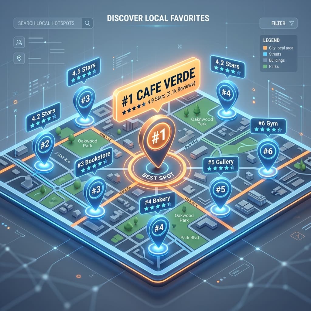 Local SEO Map Visualization